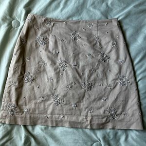 Ann Taylor size 8, tan a-line skirt